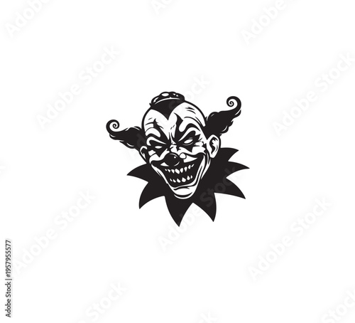 horror clown vector