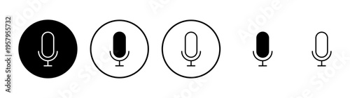 Microphone icon vector. karaoke sign and symbol