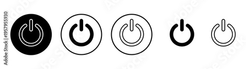 Power icon vector. Power Switch sign and symbol. Electric power
