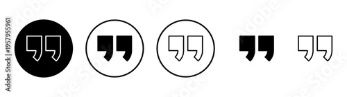 Quote icon vector. Quotation mark sign and symbol