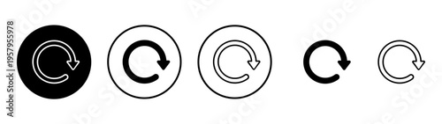Refresh icon vector. Reload sign and symbol. Update icon.