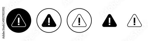 Exclamation danger icon vector. attention sign and symbol. attention sign