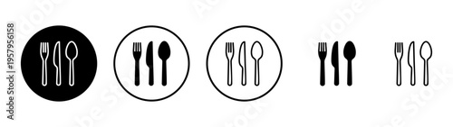 spoon and fork icon vector. spoon, fork and knife icon vector. restaurant sign and symbol