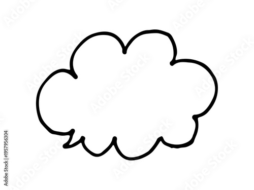 シンプルな手書きの吹き出し