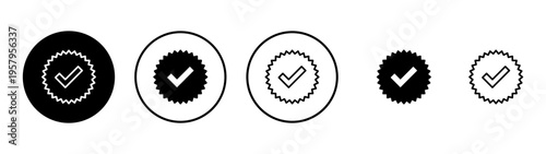 verified icon vector. verification check mark. approved sign and symbol