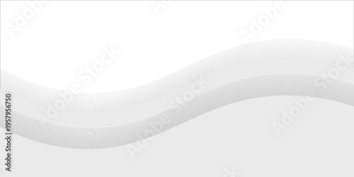 Minimal Gray Abstract Wave Background with Black Curve Line