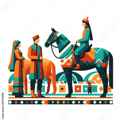 Cultural Celebration of Equestrian Festival in Kyrgyzstan