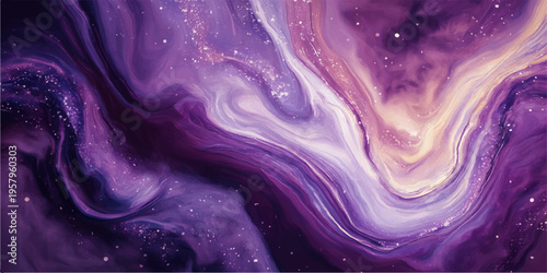 Abstract a breathtaking cosmic vista in an abstract representation, where swirling nebulae dance in a symphony of celestial colors.