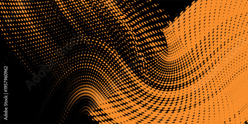 orange black brush Car sticker wrap pattern banner abstract sporty lines black orange color combination grunge brush modern pattern racing motorsport vector design.