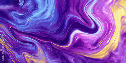Abstract vibrant swirls of mesmerizing colors create a fluid art masterpiece, a symphony of elegance in motion, evoking depth and artistic creativity.