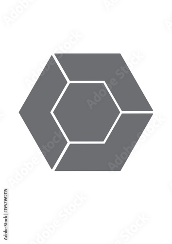 Isometric Hexagon Seamless Pattern, Geometric Abstract Background.