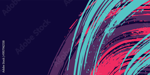 neon background brush game blue pink purple banner abstract paint stain vintage modern car wrap sticker, eps 10,