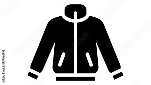 Track jacket icon representing athletic wear and active lifestyle clothing