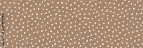 Seamless deer skin print. Fawn spots, natural fur texture. Cute baby bambi pattern. Small dot motif, mottled surface. Vector woodland animal design in neutral brown tones. Decorative textile repeat bg