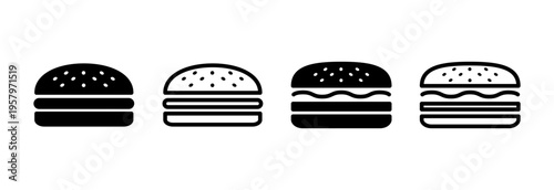 Burger icon vector illustration. burger sign and symbol. hamburger