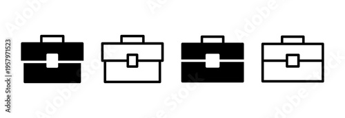 Briefcase icon vector illustration. suitcase sign and symbol. luggage symbol.