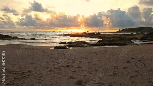 sunset over the sea