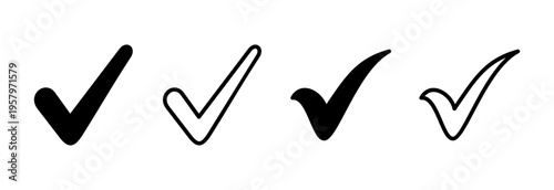 Check mark icon vector illustration. Tick mark sign and symbol