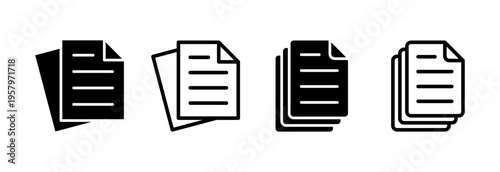 Document icon vector illustration. Paper sign and symbol. File Icon