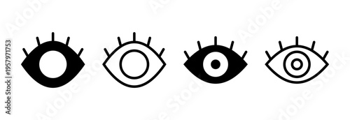 Eye icon vector illustration. Eye sign and symbol. Look and Vision icon.