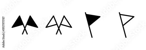 Flag icon vector illustration. Gps location pin map. Location marker symbol.