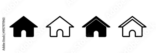 Home icon vector illustration. House sign and symbol