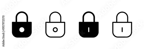 Lock icon vector illustration. Padlock sign and symbol. Encryption icon. Security symbol
