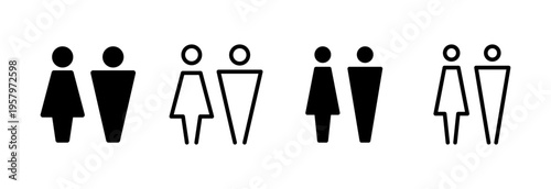 Man and woman icon vector illustration. male and female sign and symbol. Girls and boys