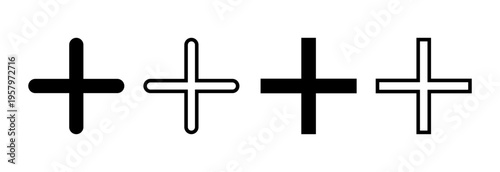 Plus Icon vector illustration. Add plus sign and symbol