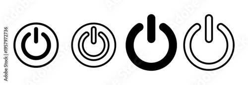 Power icon vector illustration. Power Switch sign and symbol. Electric power