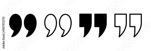 Quote icon vector illustration. Quotation mark sign and symbol