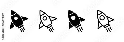 Rocket icon vector illustration. Startup sign and symbol. rocket launcher icon