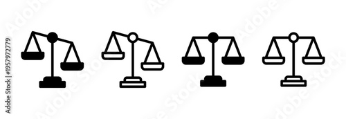 Scales icon vector illustration. Law scale icon. Justice sign and symbol