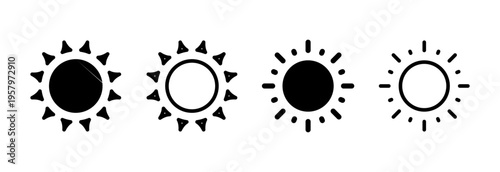Sun icon vector illustration. Brightness sign and symbol.