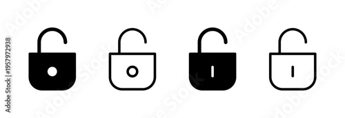 Unlock icon vector illustration. Unlock sign and symbol. unlocked padlock icon