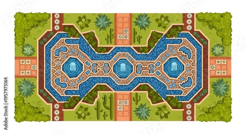 Top view of a board game.