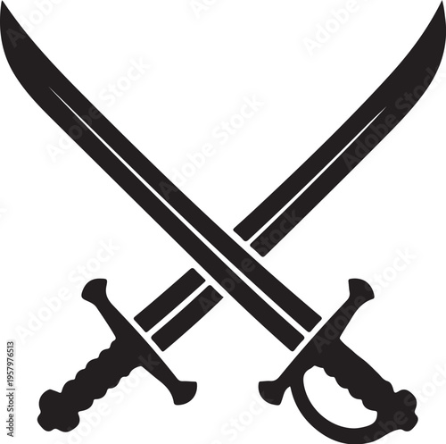 Vector crossed swords icon