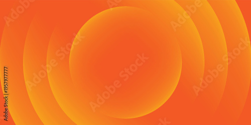 Bright vector background with concentric circles in yellow to orange gradient, radiating from the center like a sunburst for a warm, energetic, and eye-catching effect. vector Eps 10