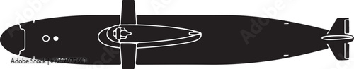 Vector submarine icon illustration