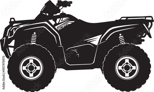Vector ATV quad bike silhouette icon