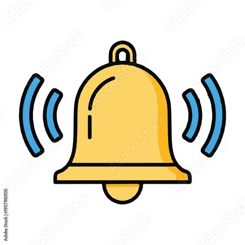 Vibrant Ringing Bell Notification Icon