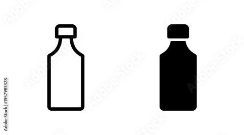Bottle icon set vector. bottle sign and symbol