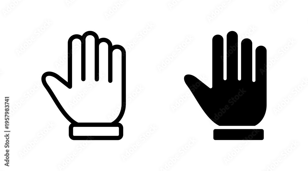 Obraz premium Hand icon set vector. hand sign and symbol. hand gesture