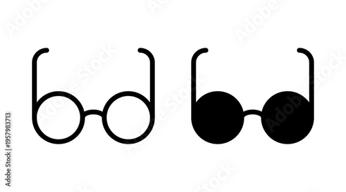 Glasses icon set vector. Glasses sign and symbol
