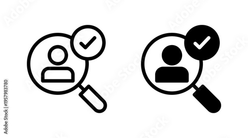 Hiring icon set vector. Search job vacancy sign and symbol. Human resources concept. Recruitment