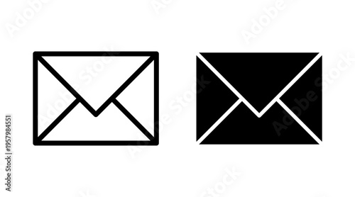 Mail icon set vector. email sign and symbol. E-mail icon. Envelope icon