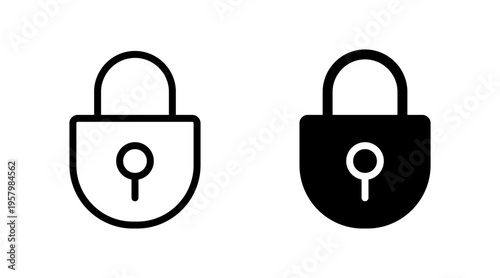 Lock icon set vector. Padlock sign and symbol. Encryption icon. Security symbol