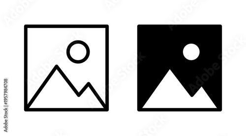 Picture icon set vector. photo gallery sign and symbol. image icon
