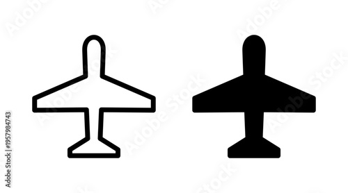 Plane icon set vector. Airplane sign and symbol. Flight transport symbol. Travel sign. aeroplane