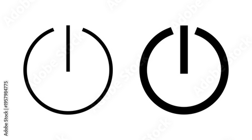 Power icon set vector. Power Switch sign and symbol. Electric power